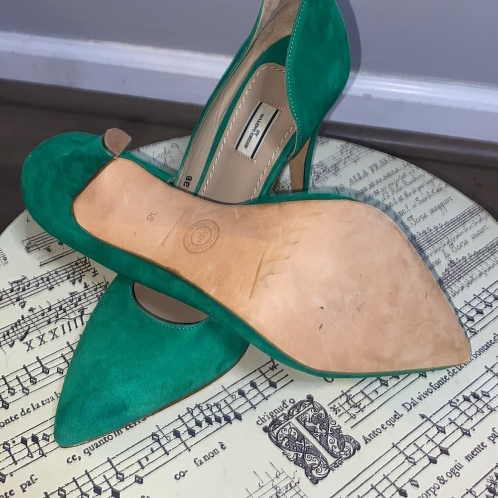 Malene Birger green suede Tenera heels - Picture 7 of 8